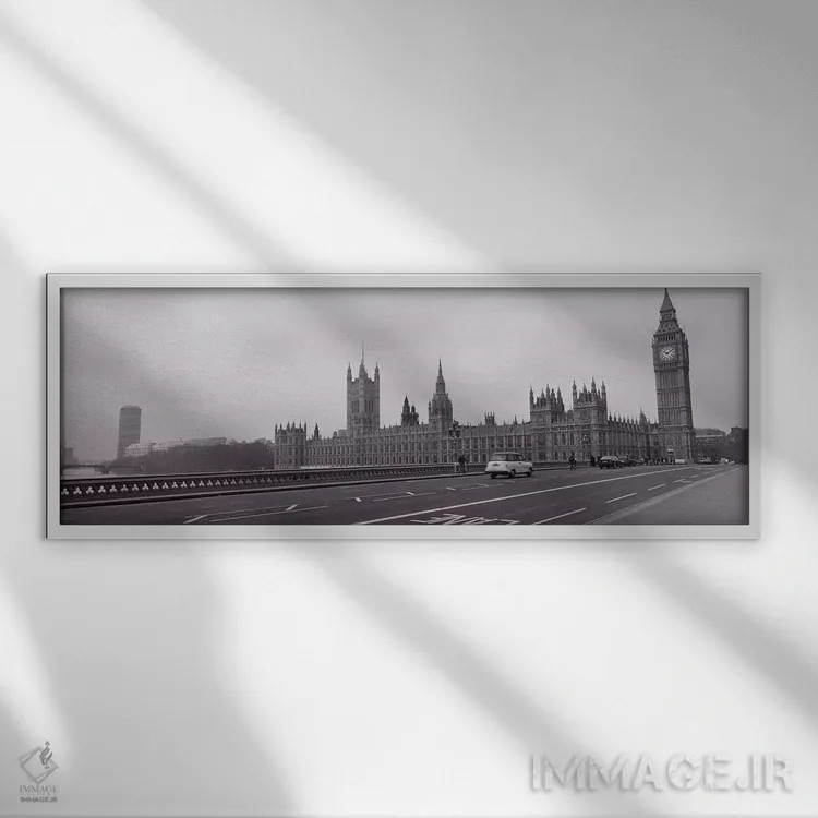 تابلو دکوراتیو Big Ben, London, England, United Kingdom" - "ساختمان پا… اثر پانورامیک ایمجز - نمای قابدار سفید