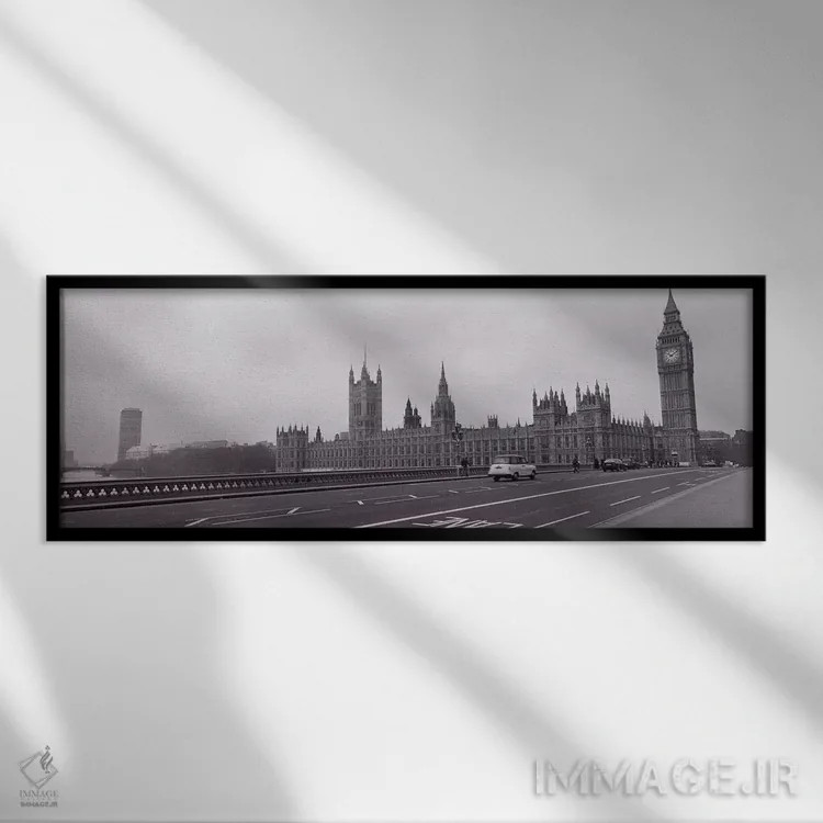 تابلو دکوراتیو Big Ben, London, England, United Kingdom" - "ساختمان پا… اثر پانورامیک ایمجز - نمای قابدار مشکی