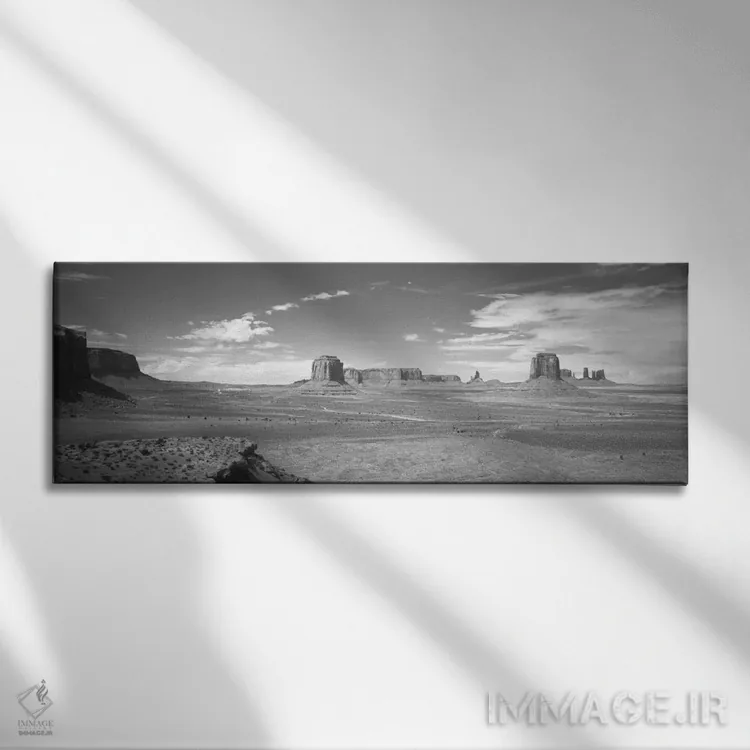 تابلو دکوراتیو Monument Valley, Navajo Nation, USA" - "چشم انداز صحرا… اثر پانورامیک ایمجز - نمای روبهرو روی دیوار