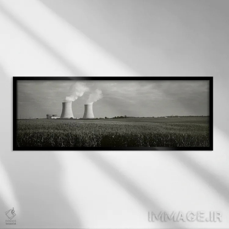 تابلو دکوراتیو Byron Nuclear Power Station, Ogle County, Illinois, USA… اثر پانورامیک ایمجز - نمای قابدار مشکی