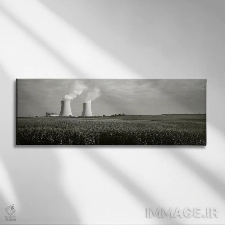 تابلو دکوراتیو Byron Nuclear Power Station, Ogle County, Illinois, USA… اثر پانورامیک ایمجز - نمای روبهرو روی دیوار