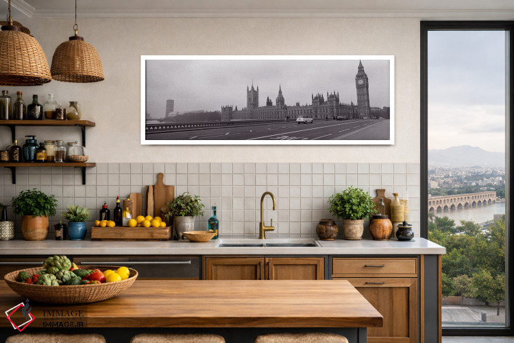 تابلو دکوراتیو Big Ben, London, England, United Kingdom" - "ساختمان پا… اثر پانورامیک ایمجز - D3W