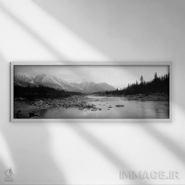تابلو دکوراتیو Alaska, Kennicott River" - "ایالات متحده، آلاسکا، رودخا… اثر پانورامیک ایمجز - نمای قابدار سفید