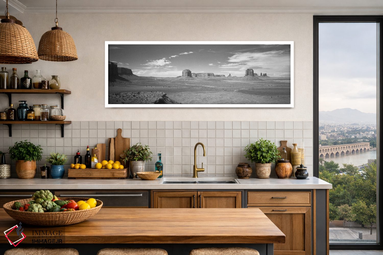 تابلو دکوراتیو Monument Valley, Navajo Nation, USA" - "چشم انداز صحرا… اثر پانورامیک ایمجز - D4W