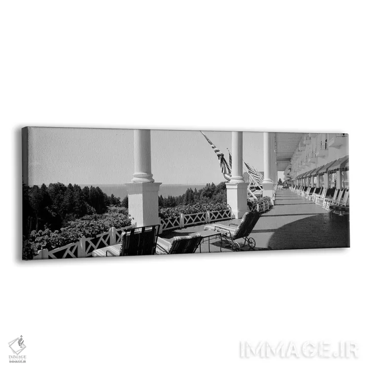 تابلو دکوراتیو Grand Hotel, Mackinac Island, Michigan, USA" - "صندلی ه… اثر پانورامیک ایمجز - نمای پرسپکتیو محصول