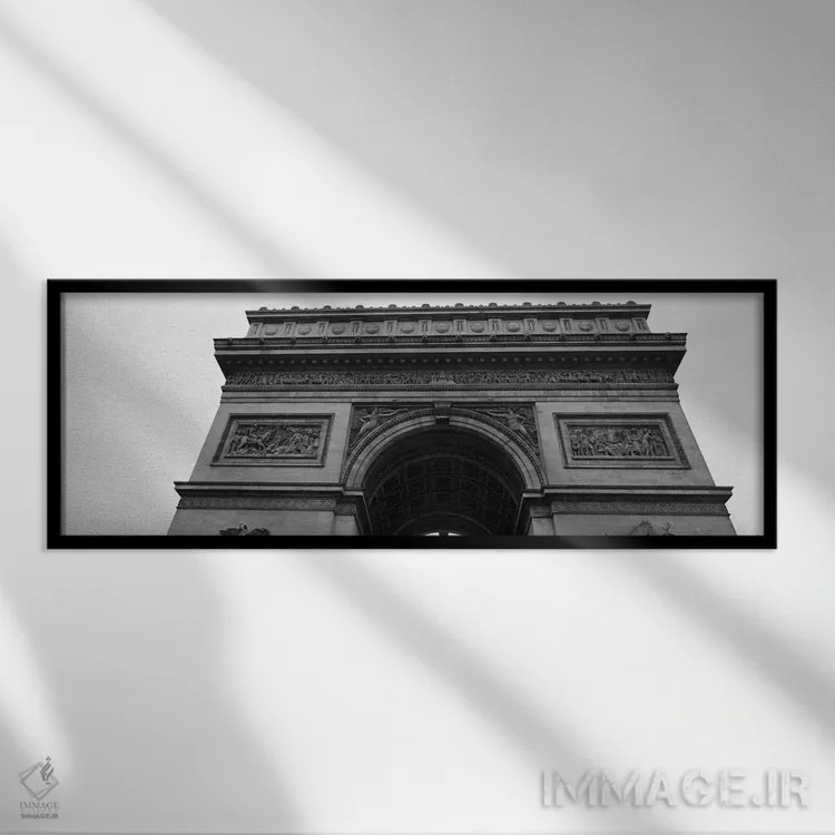 تابلو دکوراتیو Arc de Triomphe, Paris, Ile-De-France, France" - "نمای… اثر پانورامیک ایمجز - نمای قابدار مشکی