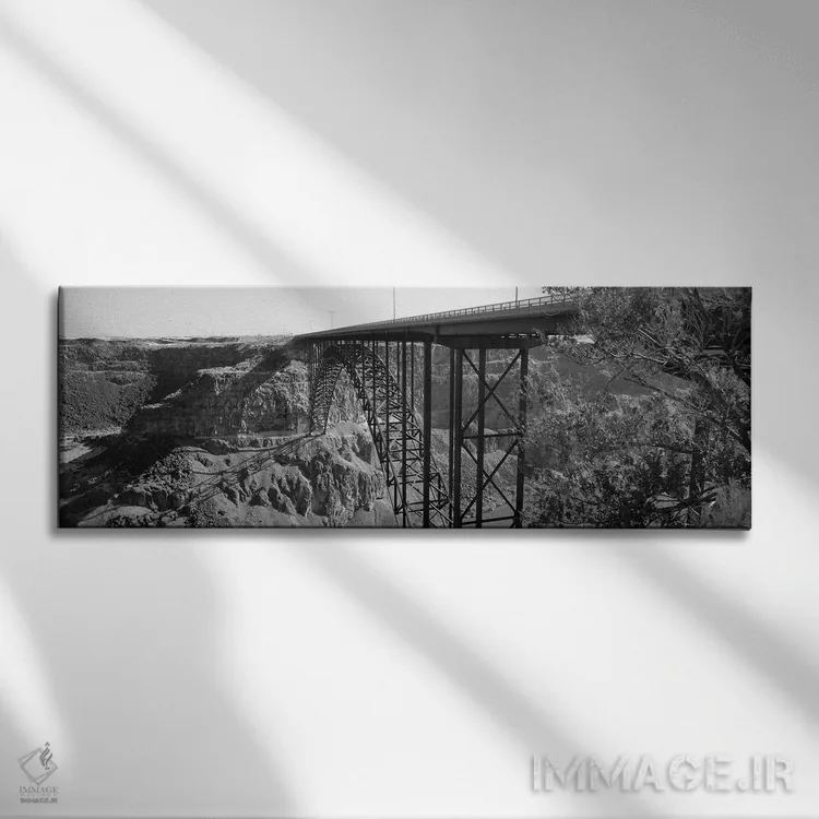 تابلو دکوراتیو Twin Falls, Idaho, USA" - "پل رودخانه مار، توئین فالز… اثر پانورامیک ایمجز - نمای روبهرو روی دیوار