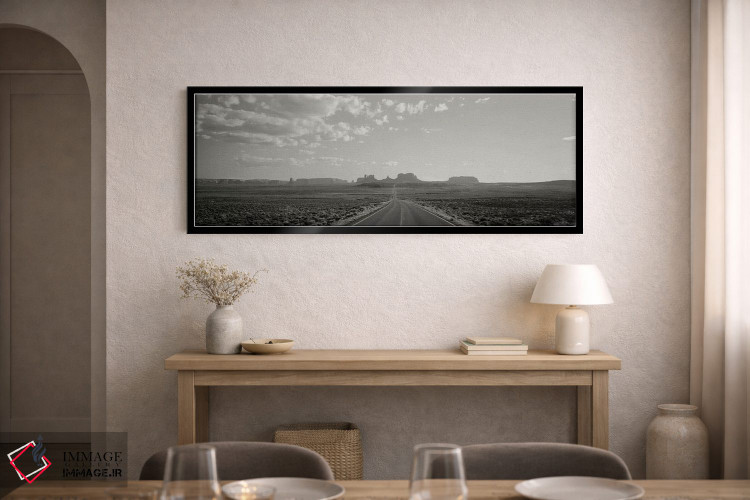 تابلو دکوراتیو Monument Valley, Utah, USA" - "جاده طولانی، دره یادبود… اثر پانورامیک ایمجز - D2B