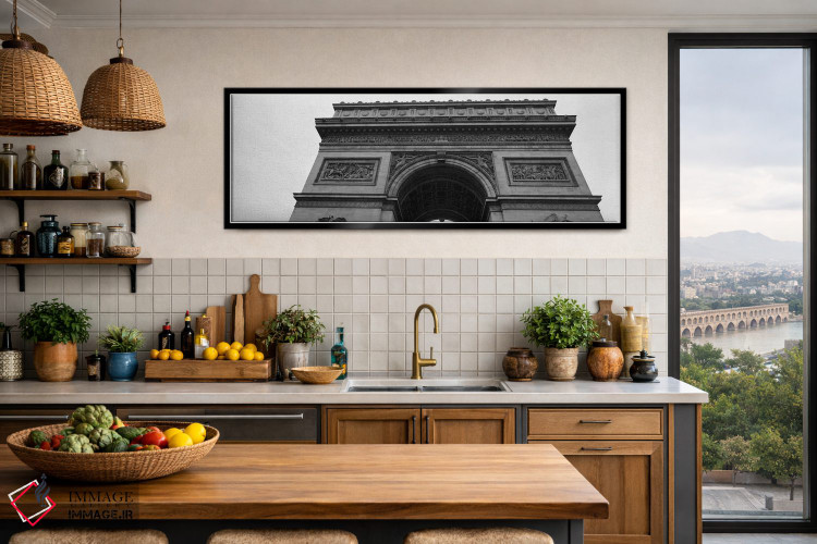 تابلو دکوراتیو Arc de Triomphe, Paris, Ile-De-France, France" - "نمای… اثر پانورامیک ایمجز - D5B