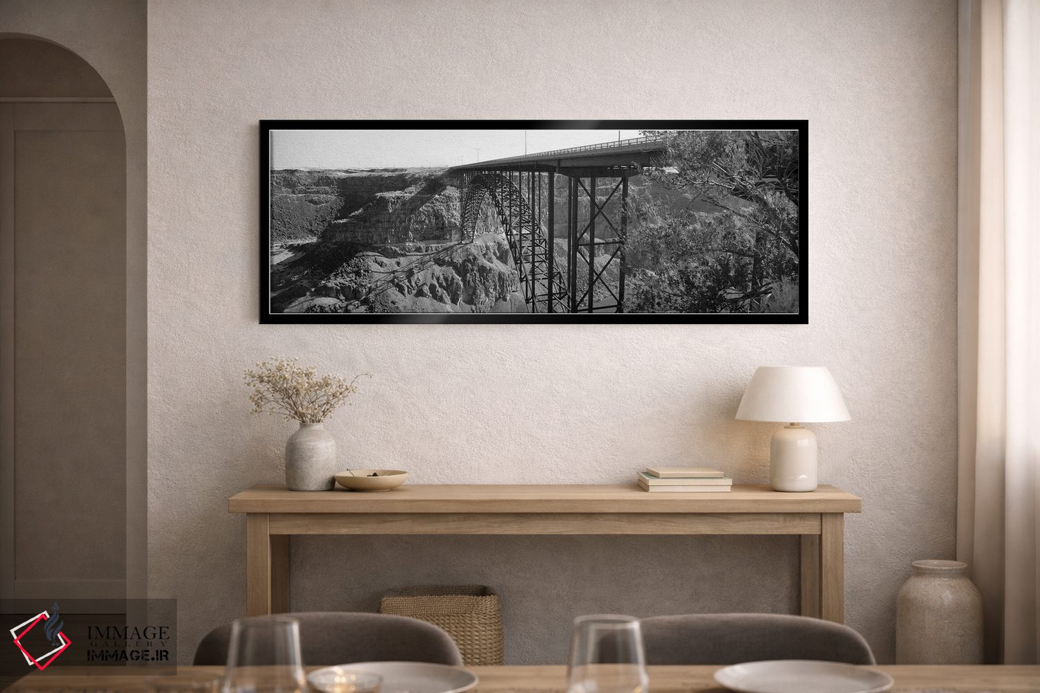 تابلو دکوراتیو Twin Falls, Idaho, USA" - "پل رودخانه مار، توئین فالز… اثر پانورامیک ایمجز - D2B