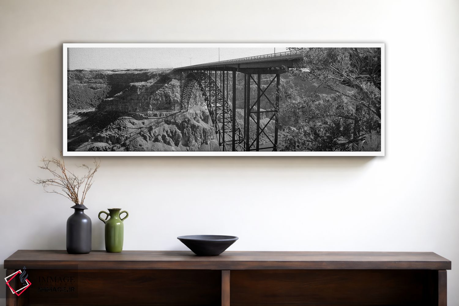 تابلو دکوراتیو Twin Falls, Idaho, USA" - "پل رودخانه مار، توئین فالز… اثر پانورامیک ایمجز - D1W