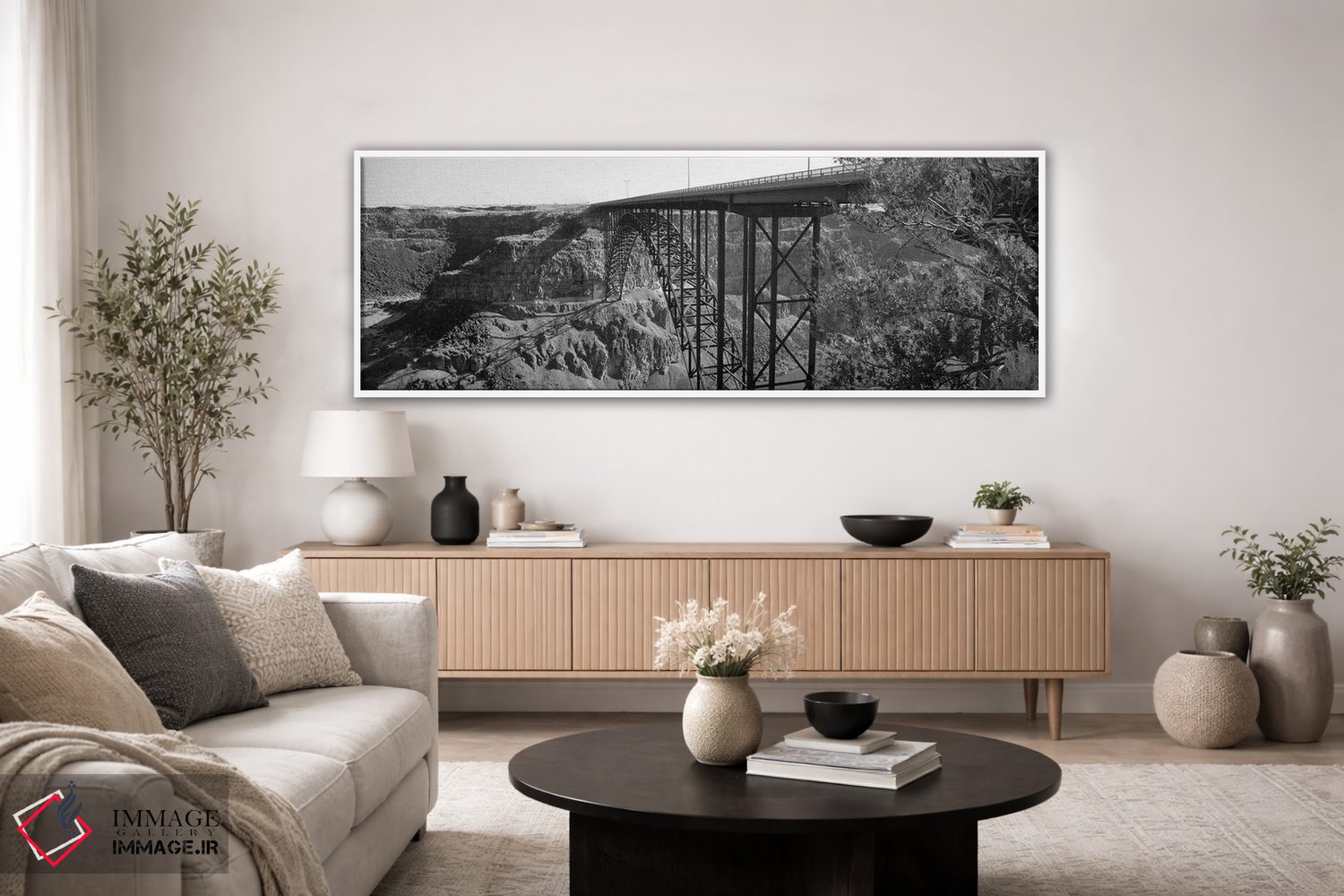 تابلو دکوراتیو Twin Falls, Idaho, USA" - "پل رودخانه مار، توئین فالز… اثر پانورامیک ایمجز - D3W