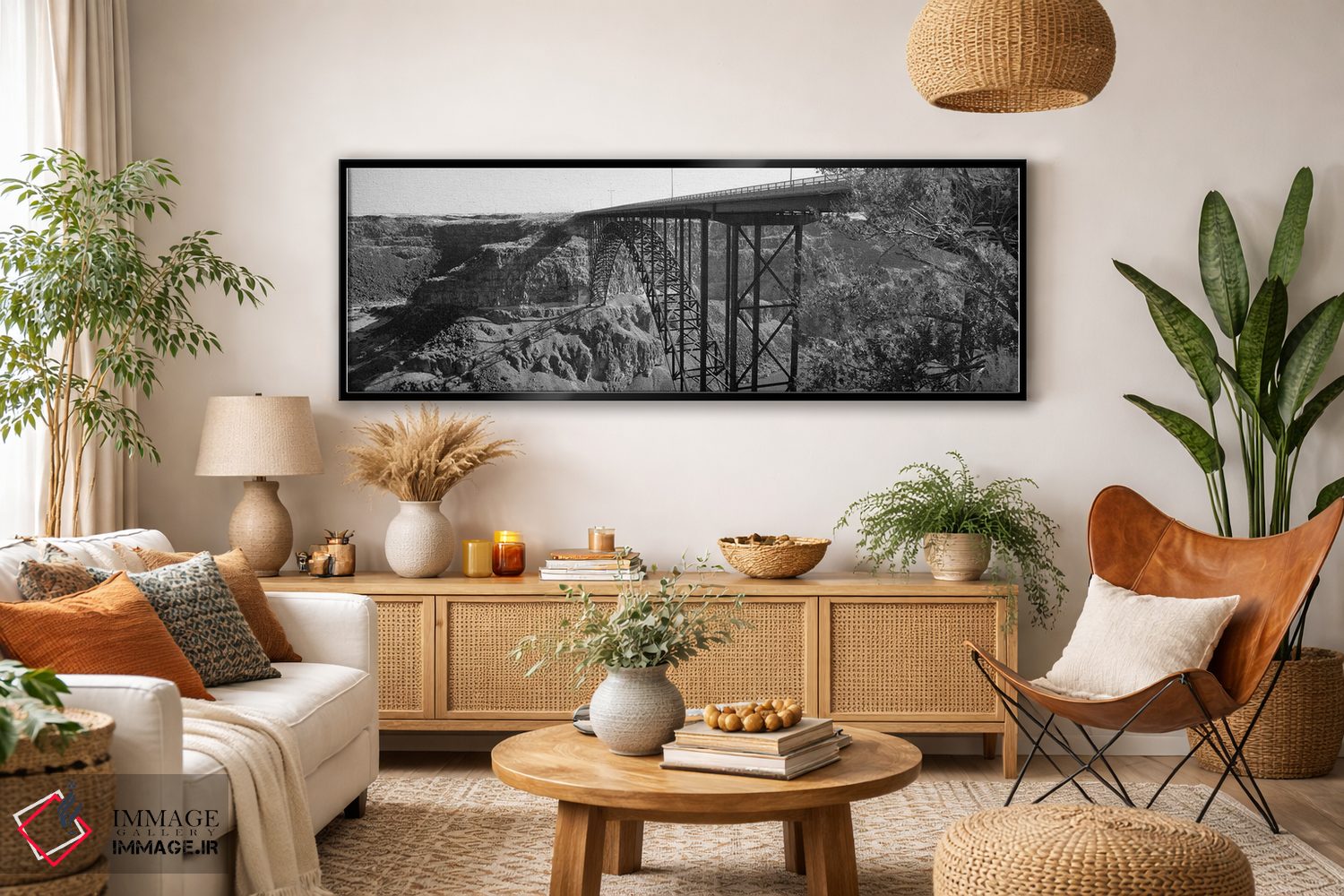 تابلو دکوراتیو Twin Falls, Idaho, USA" - "پل رودخانه مار، توئین فالز… اثر پانورامیک ایمجز - D5B