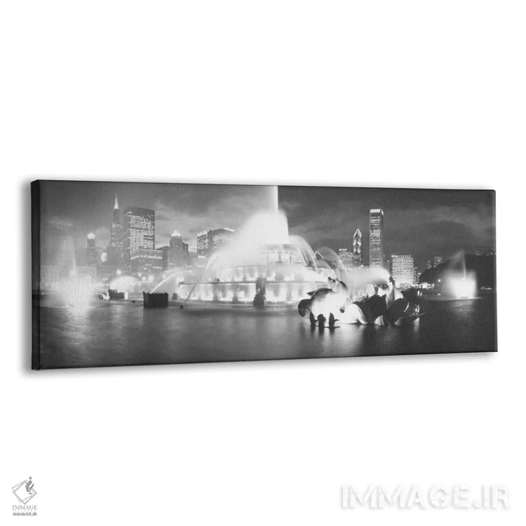 تابلو دکوراتیو Buckingham Fountain, Chicago, Illinois, USA" - "عصرگاه… اثر پانورامیک ایمجز - نمای پرسپکتیو محصول