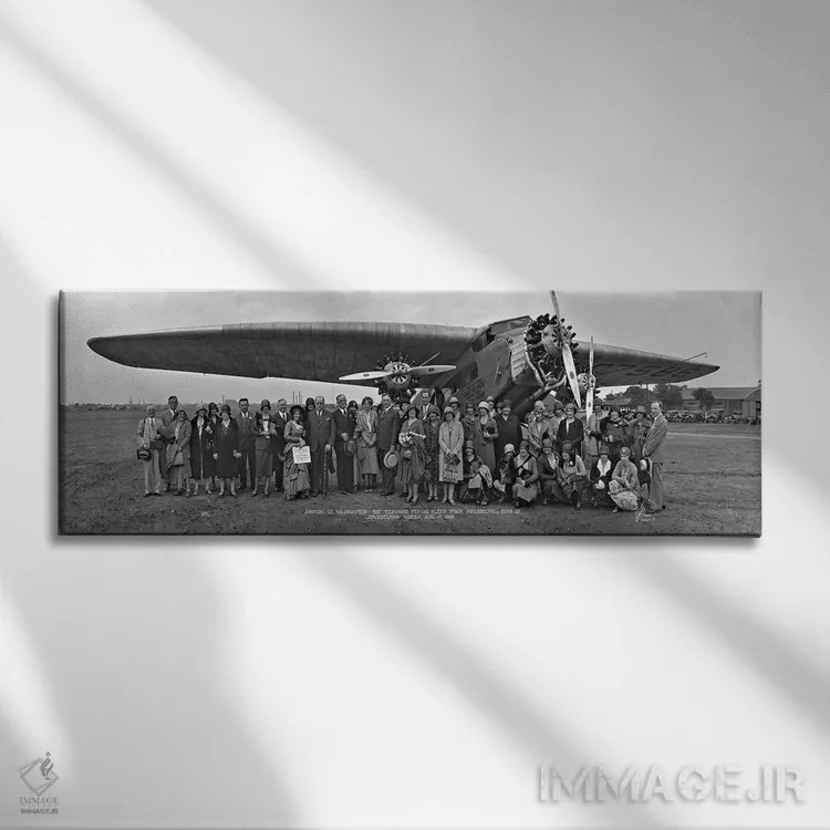تابلو دکوراتیو املیا ارهارت در فرودگاه واشینگتن دی سی اثر پانورامیک ایمجز - نمای روبهرو روی دیوار