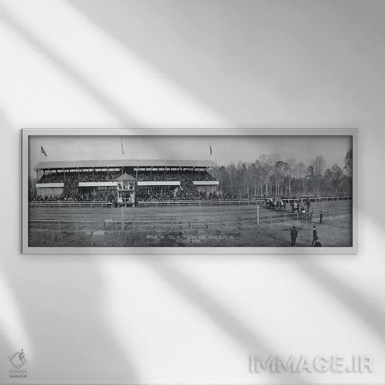 تابلو دکوراتیو پیست مسابقه بویی روز افتتاحیه مسابقات پاییز ۱۳ نوامبر ۱… اثر پانورامیک ایمجز - نمای قابدار سفید