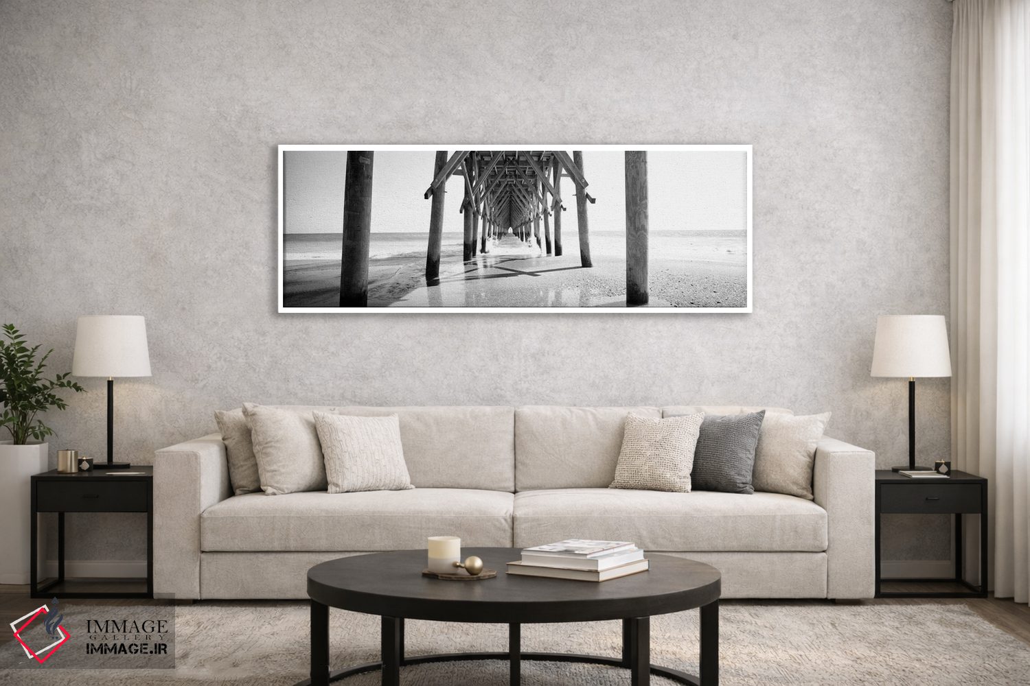 تابلو دکوراتیو North Carolina, USA" - "زیرپل به صورت سیاه وسفید، کارول… اثر پانورامیک ایمجز - D5W