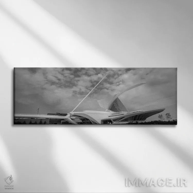 تابلو دکوراتیو Milwaukee, Wisconsin, USA" - "موزه هنر میلواکی به صورت… اثر پانورامیک ایمجز - نمای روبهرو روی دیوار