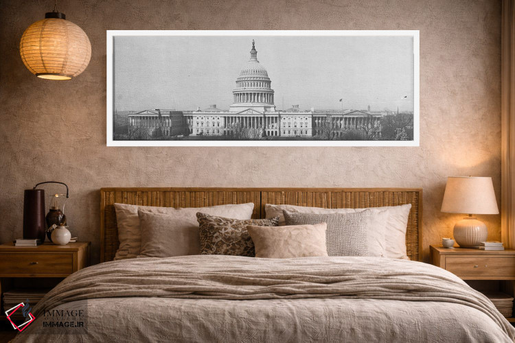 تابلو دکوراتیو ساختمان کنگره آمریکا واشینگتن دی سی ۱۹۱۶ اثر پانورامیک ایمجز - D3W