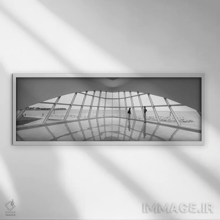 تابلو دکوراتیو Milwaukee Art Museum, Milwaukee, Wisconsin, USA" - "سیل… اثر پانورامیک ایمجز - نمای قابدار سفید