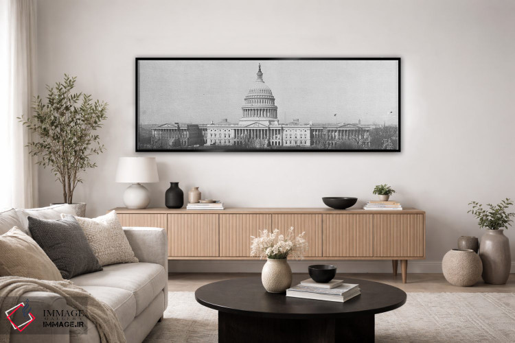 تابلو دکوراتیو ساختمان کنگره آمریکا واشینگتن دی سی ۱۹۱۶ اثر پانورامیک ایمجز - D4B