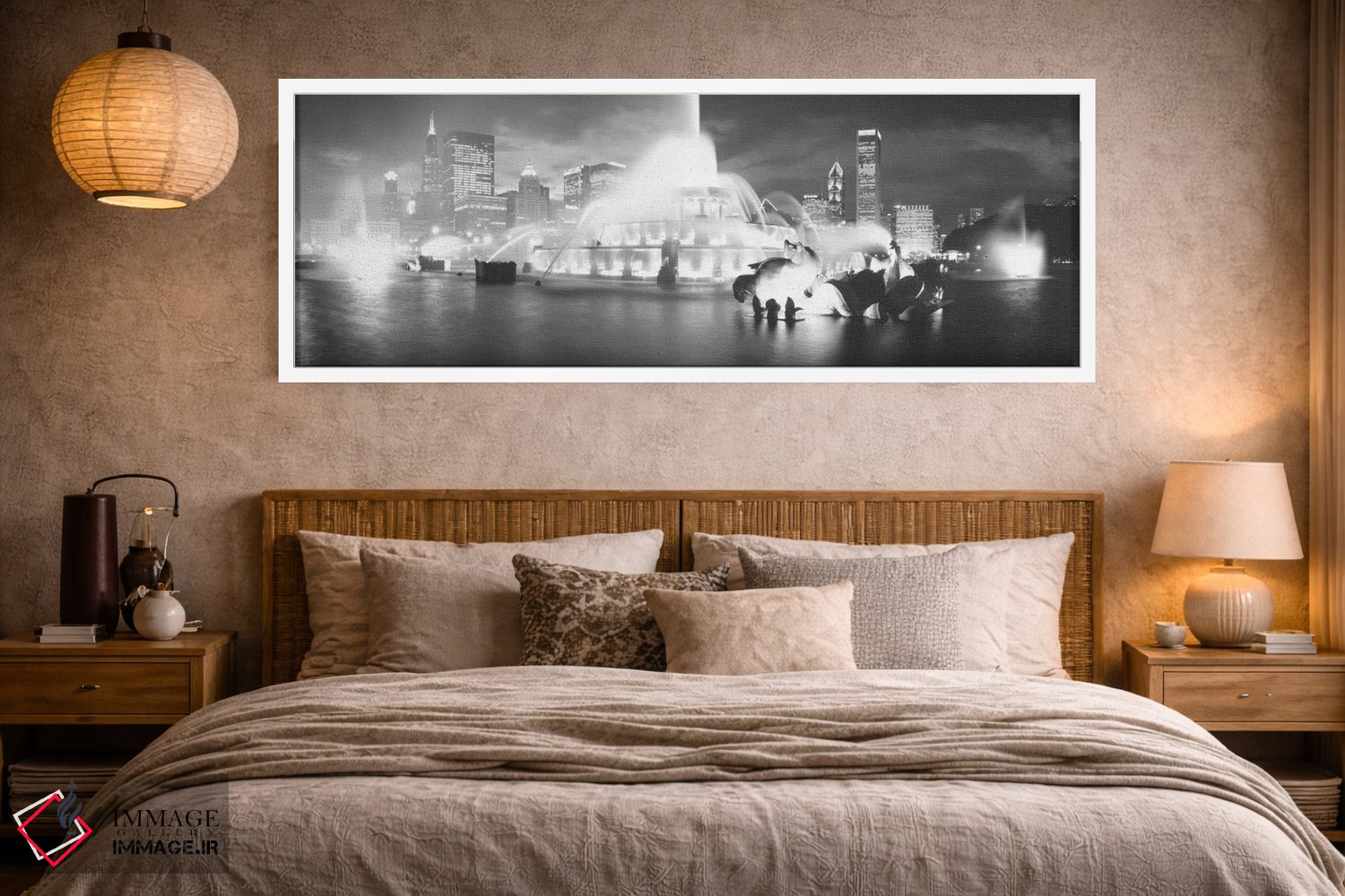 تابلو دکوراتیو Buckingham Fountain, Chicago, Illinois, USA" - "عصرگاه… اثر پانورامیک ایمجز - D4W