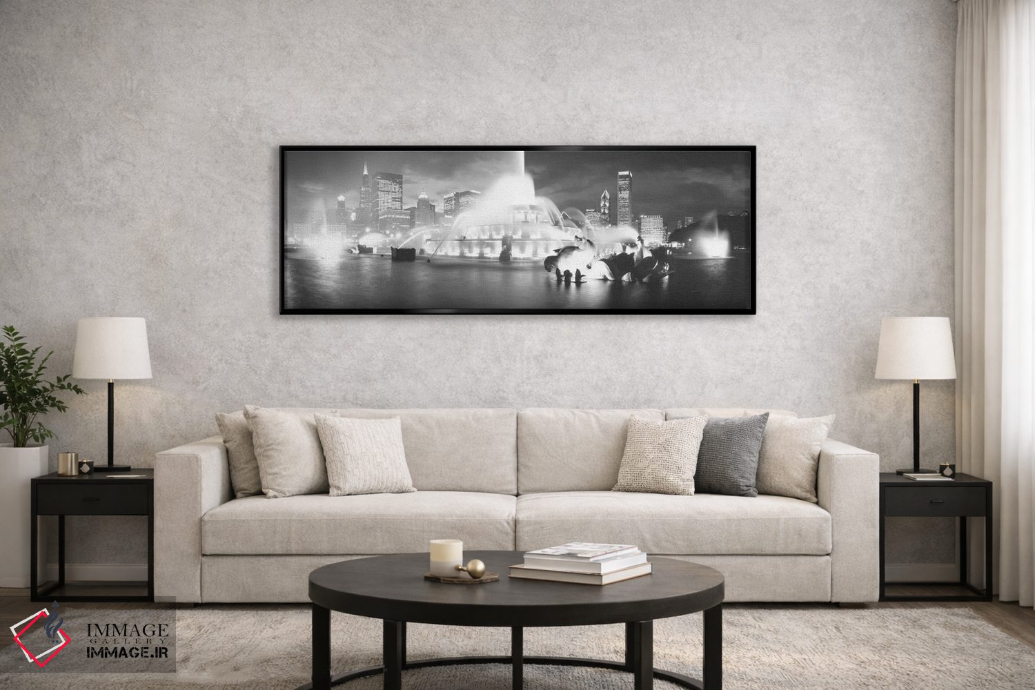 تابلو دکوراتیو Buckingham Fountain, Chicago, Illinois, USA" - "عصرگاه… اثر پانورامیک ایمجز - D6B