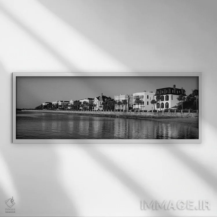 تابلو دکوراتیو The Battery, Charleston, South Carolina, USA" - "معماری… اثر پانورامیک ایمجز - نمای قابدار سفید