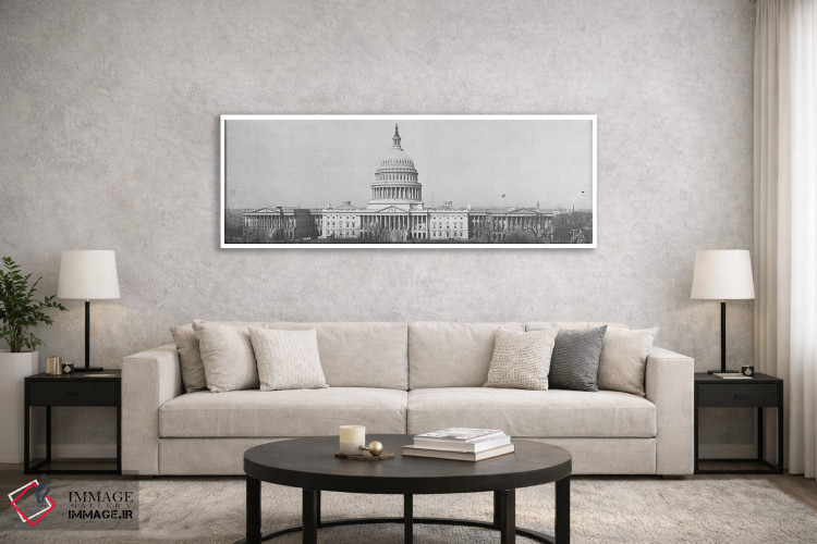 تابلو دکوراتیو ساختمان کنگره آمریکا واشینگتن دی سی ۱۹۱۶ اثر پانورامیک ایمجز - D6W