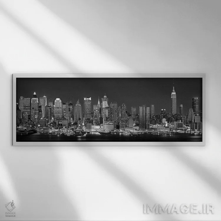 تابلو دکوراتیو Manhattan, New York City, New York, USA" - "آسمان نمای… اثر پانورامیک ایمجز - نمای قابدار سفید