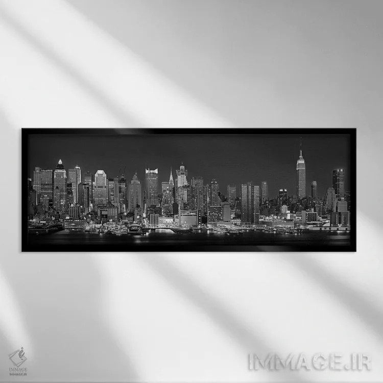 تابلو دکوراتیو Manhattan, New York City, New York, USA" - "آسمان نمای… اثر پانورامیک ایمجز - نمای قابدار مشکی