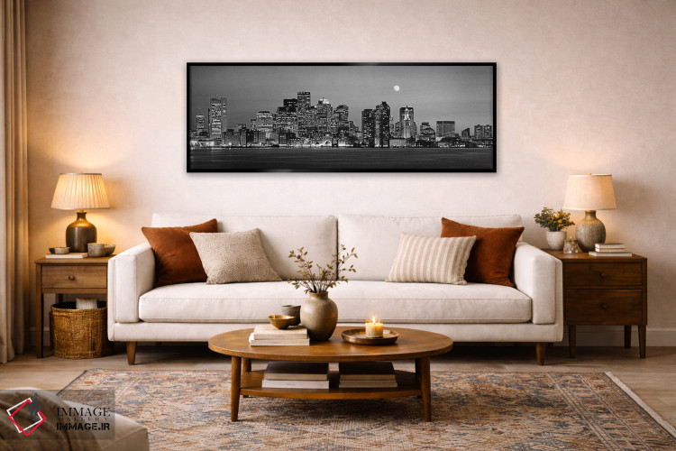 تابلو دکوراتیو Boston, Massachusetts, USA" - "آسمان نمای مرکز شهر به ص… اثر پانورامیک ایمجز - D6B