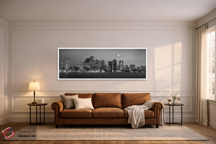 تابلو دکوراتیو Boston, Massachusetts, USA" - "آسمان نمای مرکز شهر به ص… اثر پانورامیک ایمجز - D5W