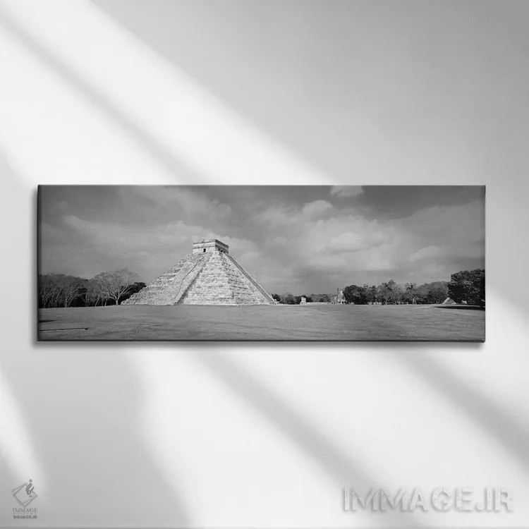 تابلو دکوراتیو Chichen Itza, Yucatan, Mexico" - "هرم ال کاستیلو، چیکن… اثر پانورامیک ایمجز - نمای روبهرو روی دیوار