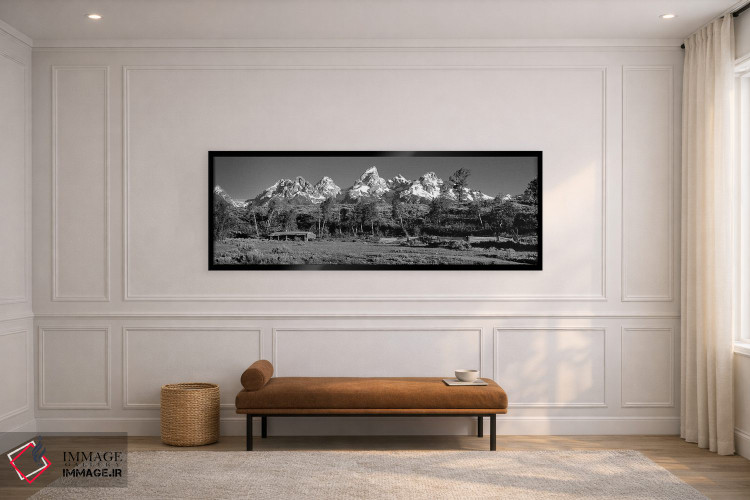 تابلو دکوراتیو Grand Teton National Park, Hut at Ranch" - "ایالات متحد… اثر پانورامیک ایمجز - D2B