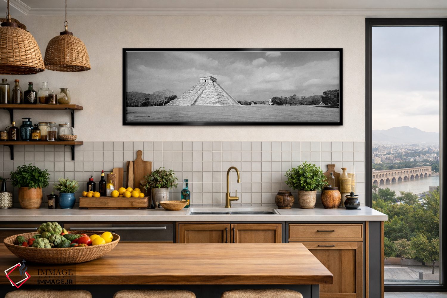 تابلو دکوراتیو Chichen Itza, Yucatan, Mexico" - "هرم ال کاستیلو، چیکن… اثر پانورامیک ایمجز - D4B