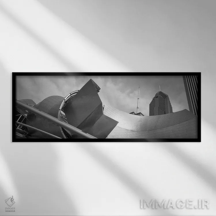 تابلو دکوراتیو Pritzker Pavilion, Millennium Park, Chicago, Illinois… اثر پانورامیک ایمجز - نمای قابدار مشکی