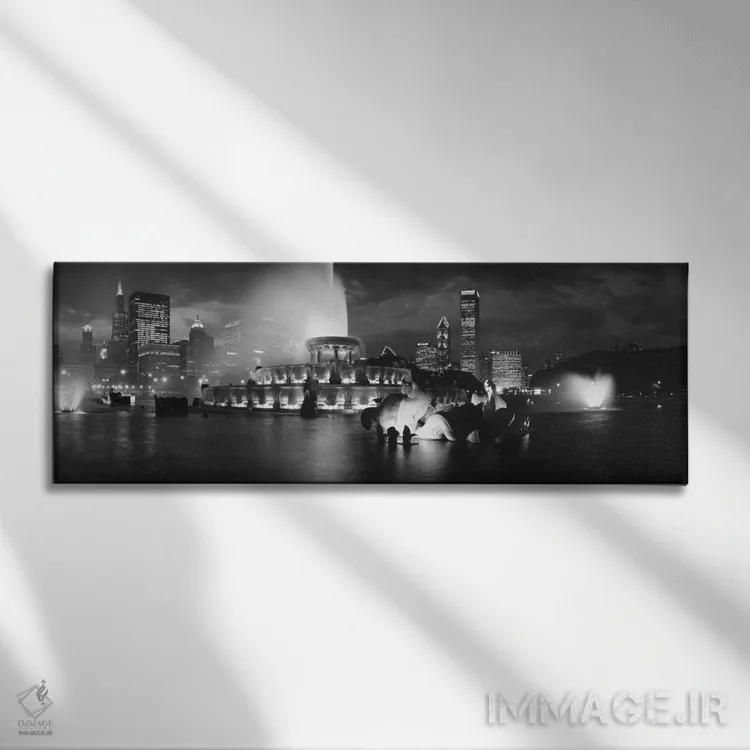 تابلو دکوراتیو Grant Park, Chicago, Illinois, USA" - "آب نما باکینگهام… اثر پانورامیک ایمجز - نمای روبهرو روی دیوار