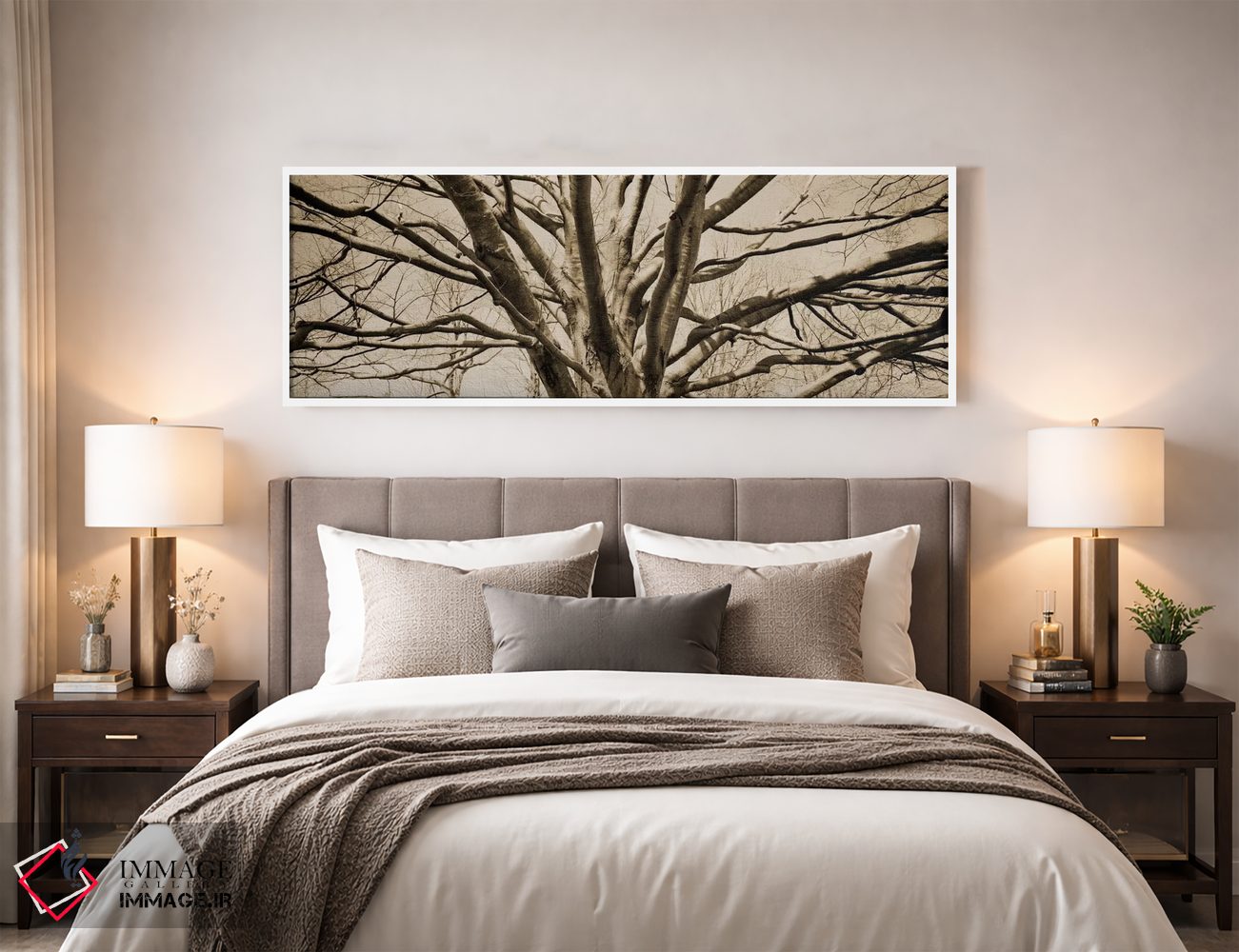 تابلو دکوراتیو نما از زاویه پایین از درختی بی برگ اثر پانورامیک ایمجز - D5W