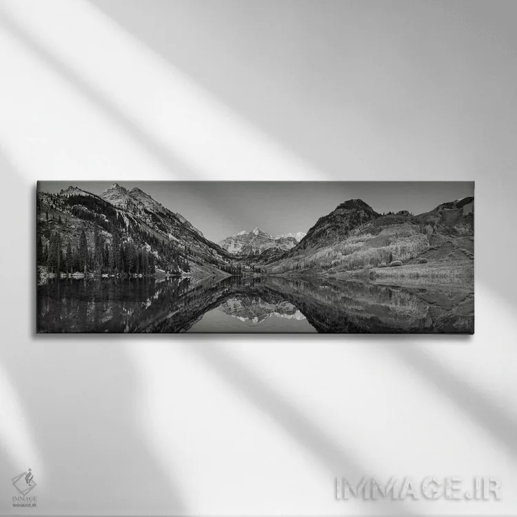 تابلو دکوراتیو Maroon Bells, Aspen, Pitkin County, Colorado, USA" - "ب… اثر پانورامیک ایمجز - نمای روبهرو روی دیوار