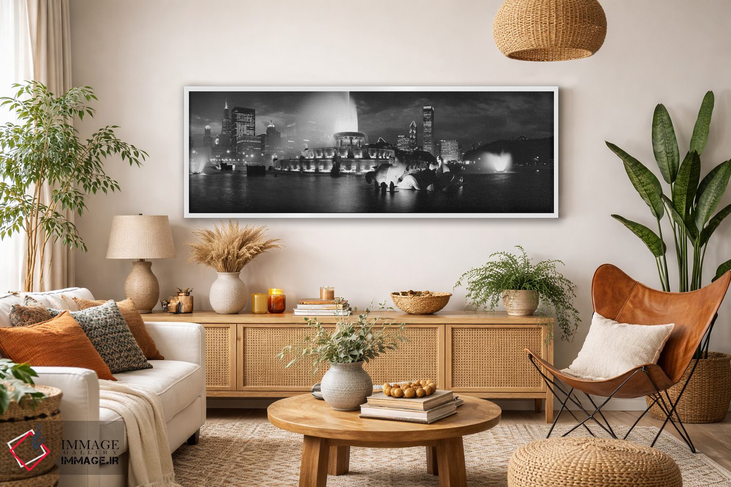 تابلو دکوراتیو Grant Park, Chicago, Illinois, USA" - "آب نما باکینگهام… اثر پانورامیک ایمجز - D2W