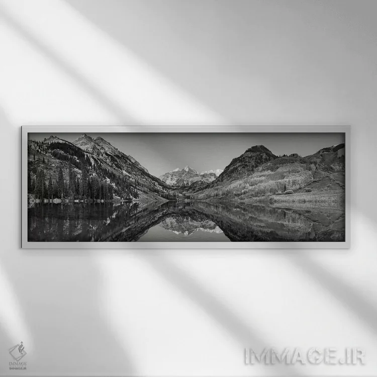 تابلو دکوراتیو Maroon Bells, Aspen, Pitkin County, Colorado, USA" - "ب… اثر پانورامیک ایمجز - نمای قابدار سفید