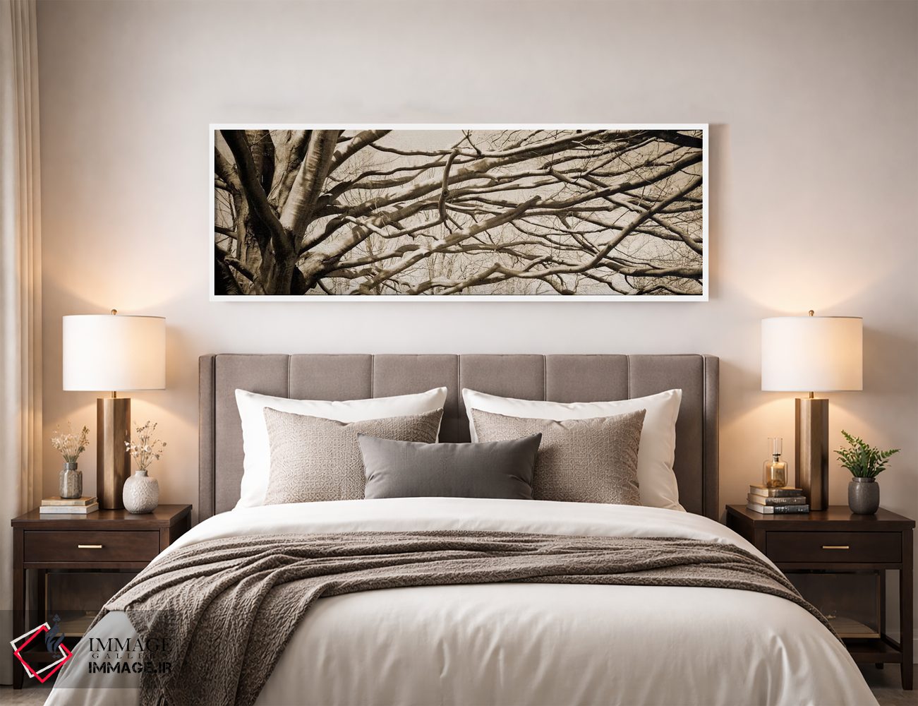 تابلو دکوراتیو نما از زاویه پایین از درختی بی برگ - شماره ۲ اثر پانورامیک ایمجز - D4W