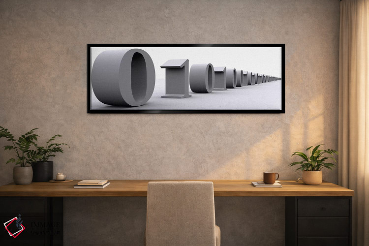 تابلو دکوراتیو اعداد باینری به صورت ردیفی اثر پانورامیک ایمجز - D2B