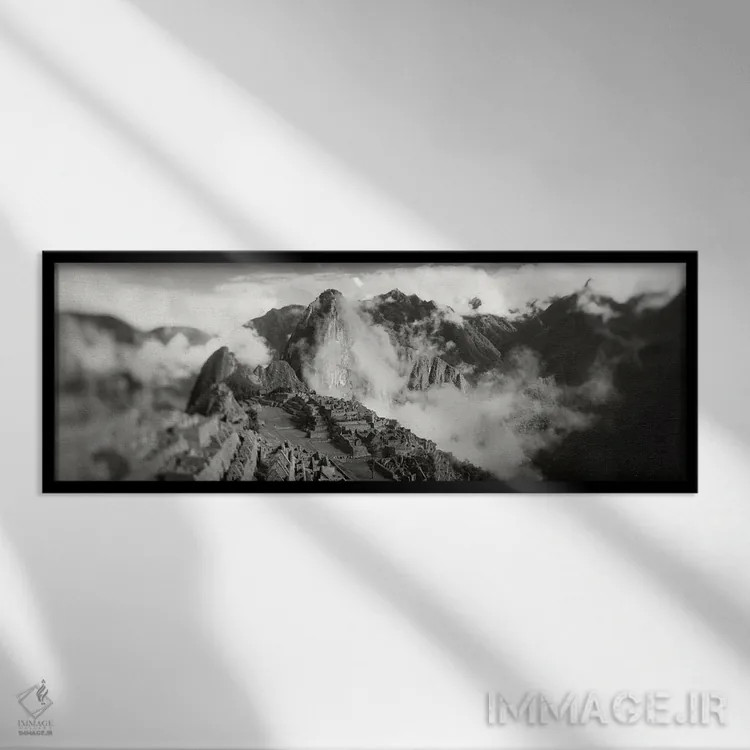تابلو دکوراتیو Inca Ruins, Machu Picchu, Cusco Region, Peru" - "ویرانه… اثر پانورامیک ایمجز - نمای قابدار مشکی