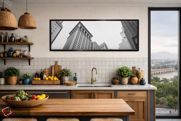 تابلو دکوراتیو Wall Street, Lower Manhattan, Manhattan, New York City… اثر پانورامیک ایمجز - D5B