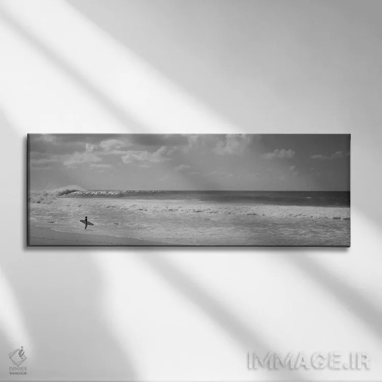 تابلو دکوراتیو North Shore, Oahu, Hawaii, USA" - "موج سوار ایستاده بر… اثر پانورامیک ایمجز - نمای روبهرو روی دیوار