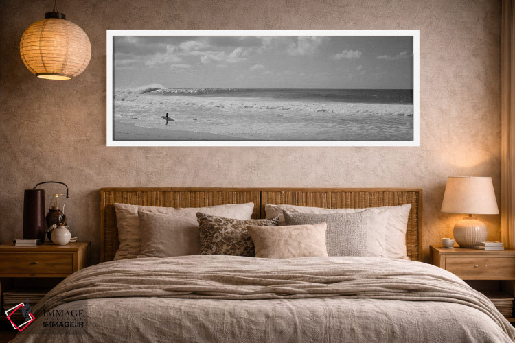 تابلو دکوراتیو North Shore, Oahu, Hawaii, USA" - "موج سوار ایستاده بر… اثر پانورامیک ایمجز - D3W