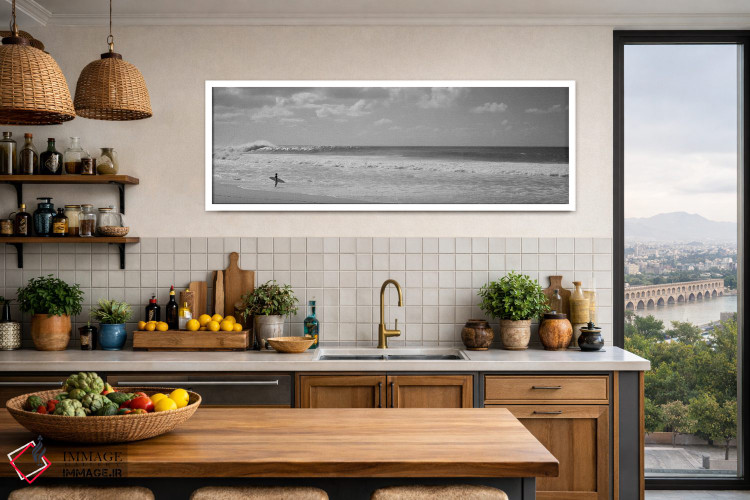 تابلو دکوراتیو North Shore, Oahu, Hawaii, USA" - "موج سوار ایستاده بر… اثر پانورامیک ایمجز - D2W