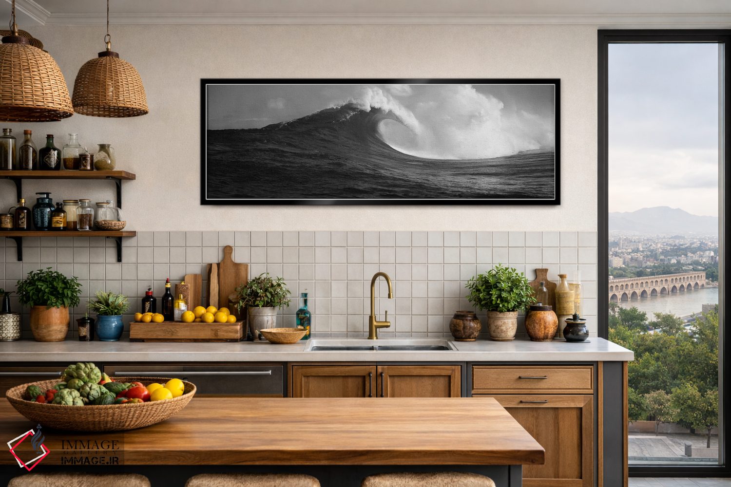 تابلو دکوراتیو Maui, Hawaii, USA" - "امواج در دریا، مائویی، هاوایی، ای… اثر پانورامیک ایمجز - D5B